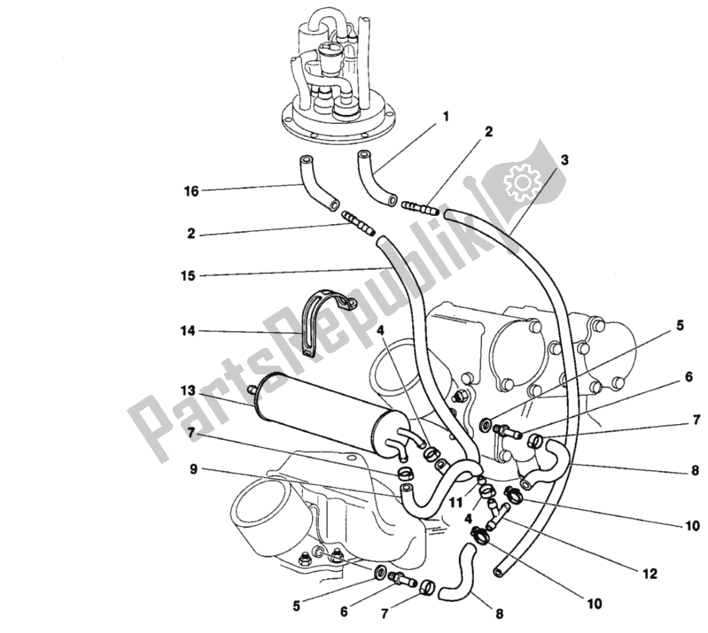 Todas las partes para Filtro De Frasco Ee. De Ducati Superbike 916 1997