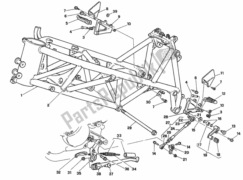 Todas las partes para Marco de Ducati Superbike 916 1997