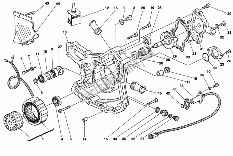 Tutte le parti per il Coperchio Generatore Fmm <003123 del Ducati Superbike 916 1997