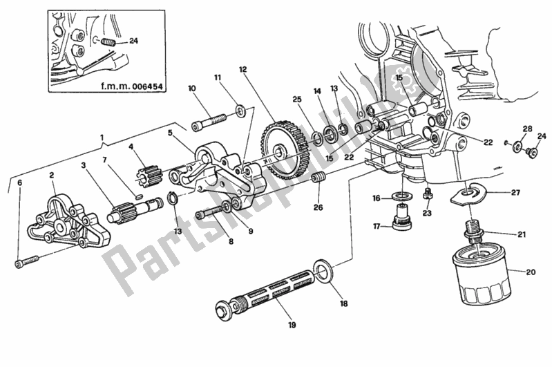Alle onderdelen voor de Oliepomp - Filter van de Ducati Superbike 916 1997