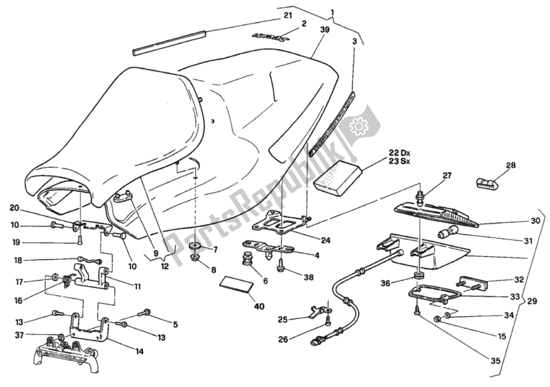 Tutte le parti per il Sedile Sp del Ducati Superbike 916 1997