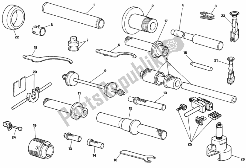 All parts for the Workshop Service Tools, Frame of the Ducati Superbike 916 1997