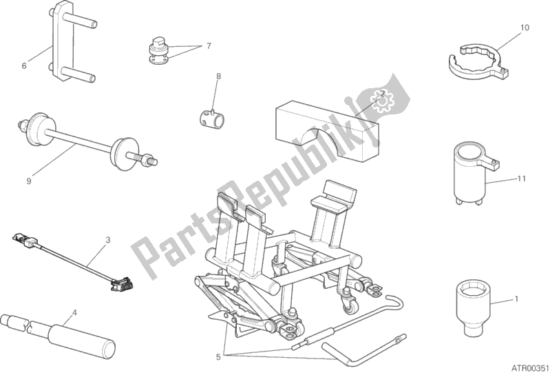All parts for the 01b - Workshop Service Tools of the Ducati Multistrada 950 2017