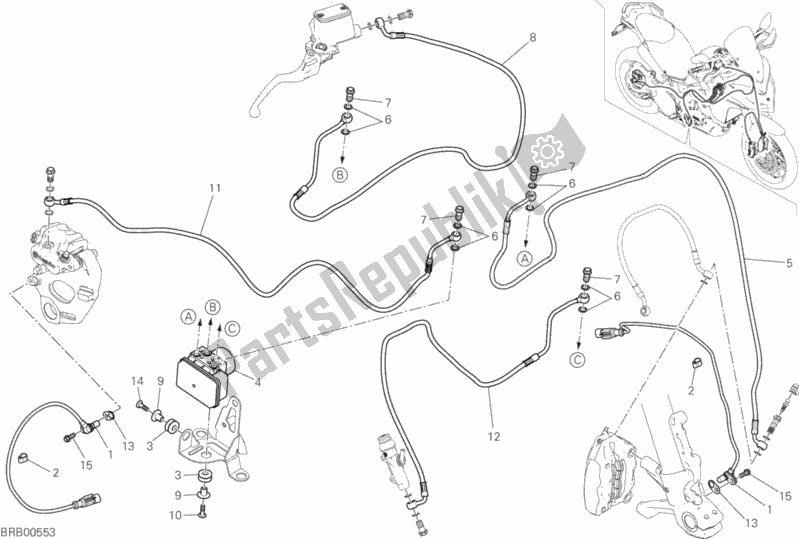 Todas las partes para Sistema De Frenos Abs de Ducati Multistrada 950 2017