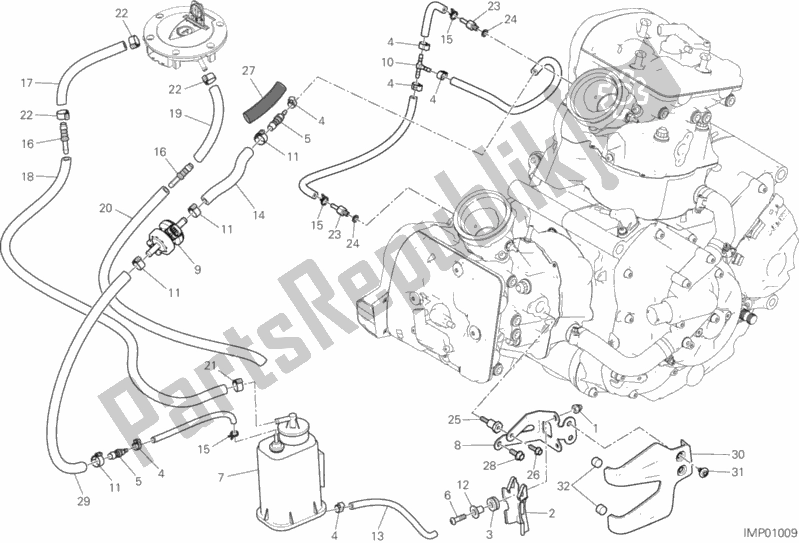 Todas las partes para Filtro De Recipiente de Ducati Multistrada 950 2017