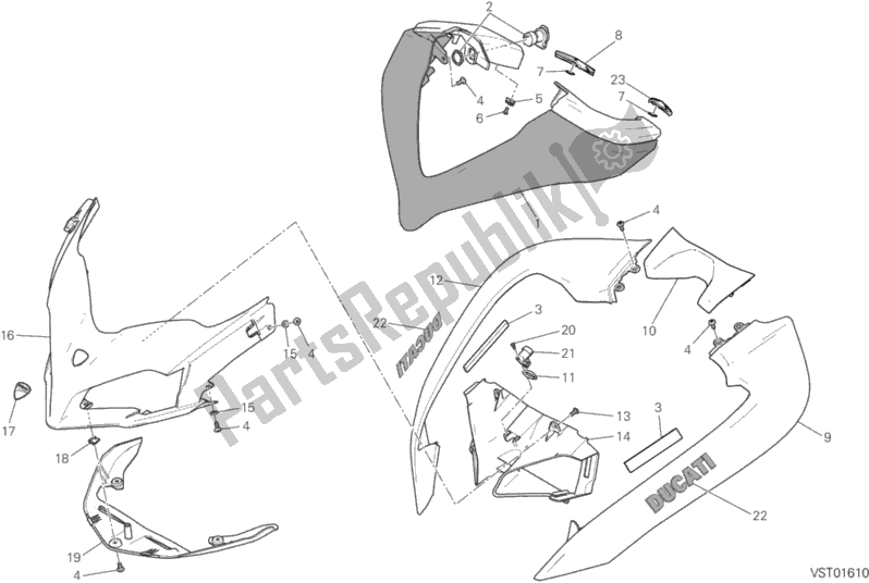 Todas las partes para Cubierta de Ducati Multistrada 950 2017