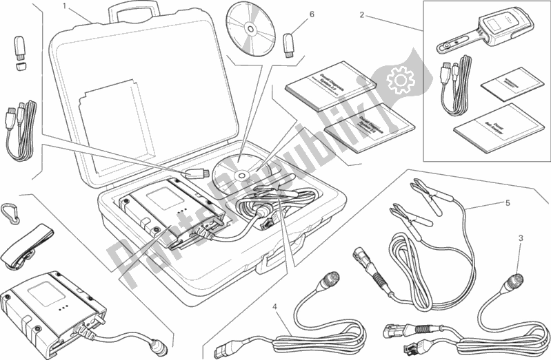 All parts for the Dds (2) Tester of the Ducati Multistrada 950 2017