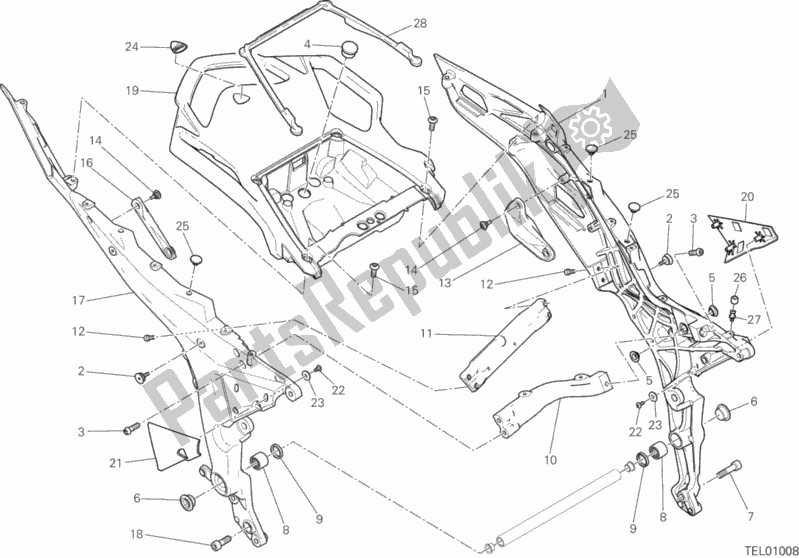 Todas las partes para Marco Trasero Comp. De Ducati Multistrada 950 2017