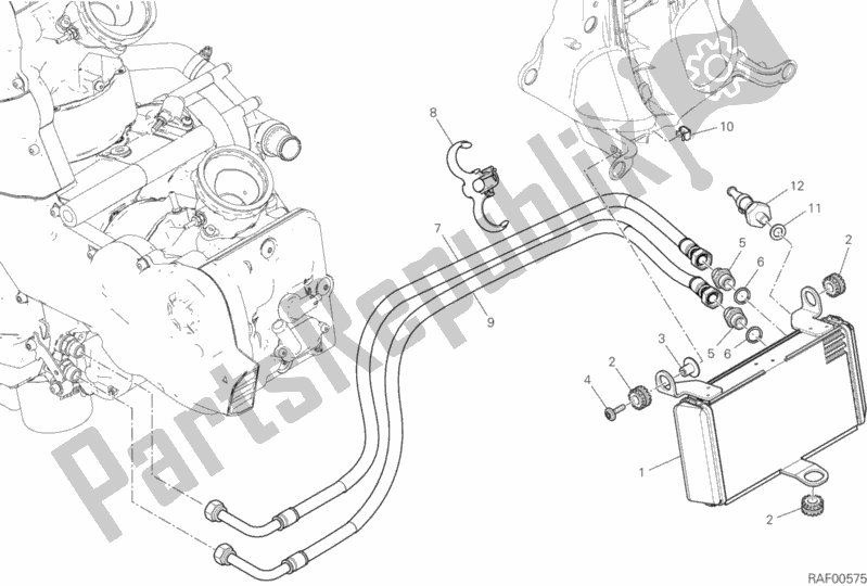 Todas las partes para Enfriador De Aceite de Ducati Multistrada 950 2018