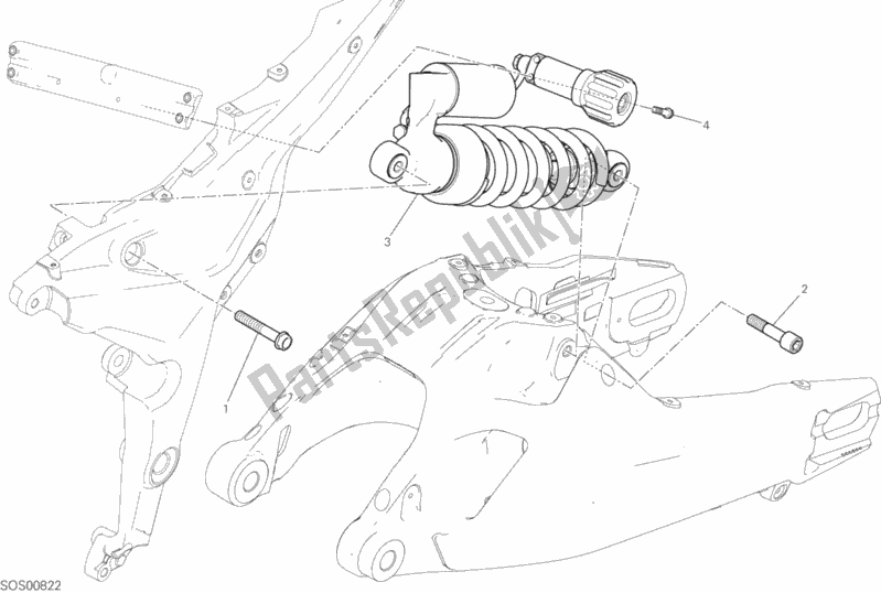 Todas las partes para Amortiguador Trasero de Ducati Multistrada 950 2018