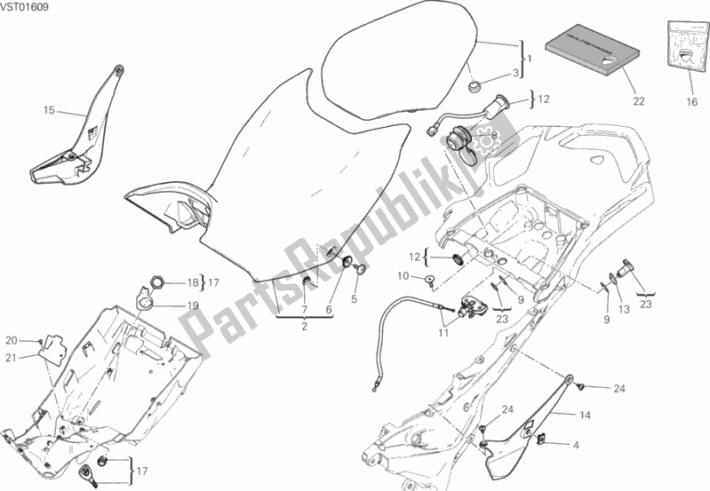 Todas las partes para Asiento de Ducati Multistrada 950 2018