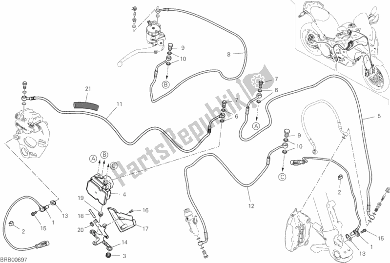 Todas las partes para Sistema De Frenos Abs de Ducati Multistrada 950 2019