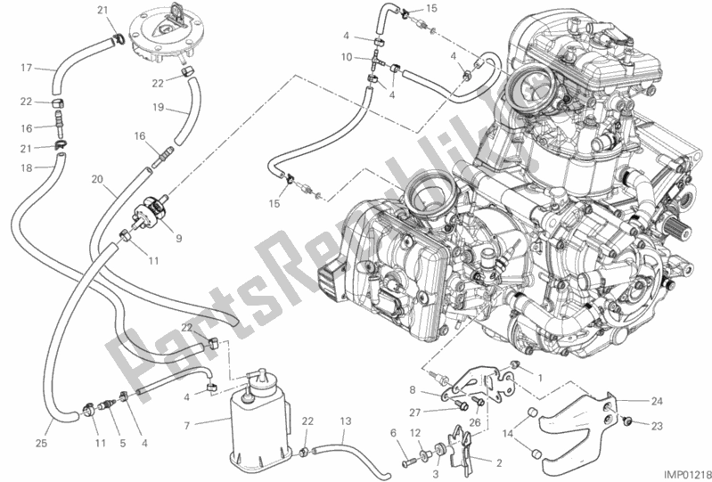 Wszystkie części do Filtr Kanistrowy Ducati Multistrada 950 2019