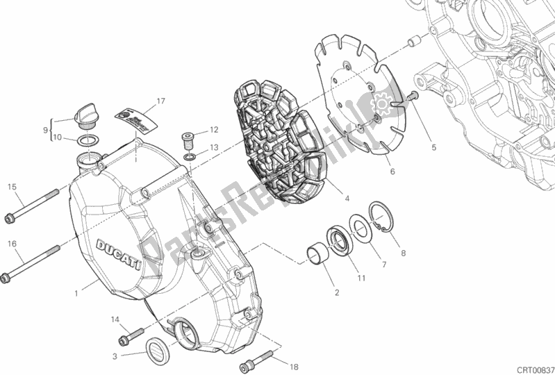 Todas las partes para Tapa Del Embrague de Ducati Multistrada 950 2019