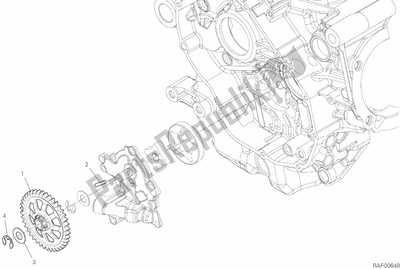 Tutte le parti per il Pompa Dell'olio - Filtro del Ducati Multistrada 950 2019