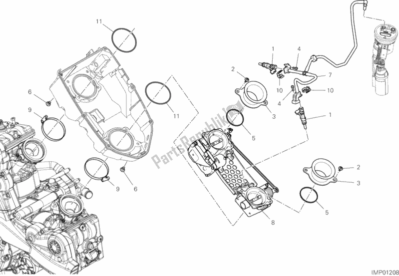 Todas las partes para Cuerpo Del Acelerador de Ducati Multistrada 950 2019