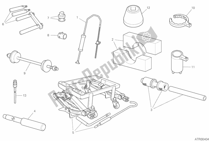 Todas las partes para 01b - Herramientas De Servicio De Taller de Ducati Multistrada 950 2020