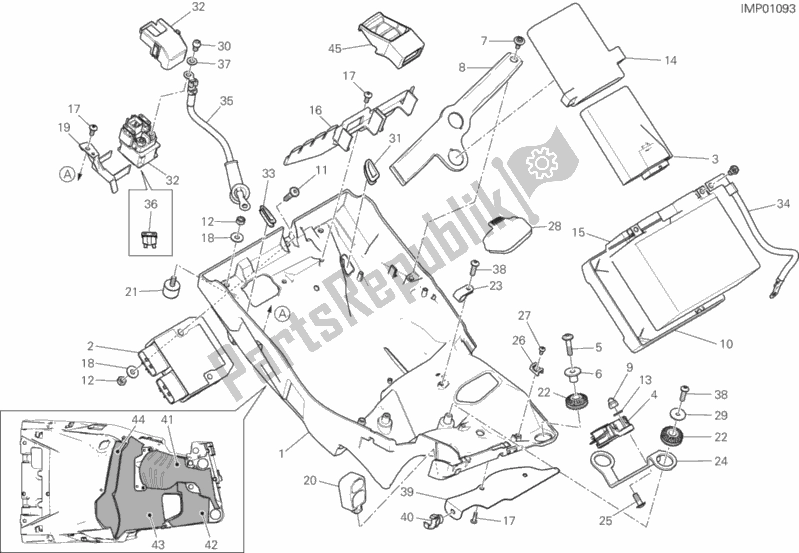 Todas las partes para Soporte De La Batería de Ducati Multistrada 950 2020