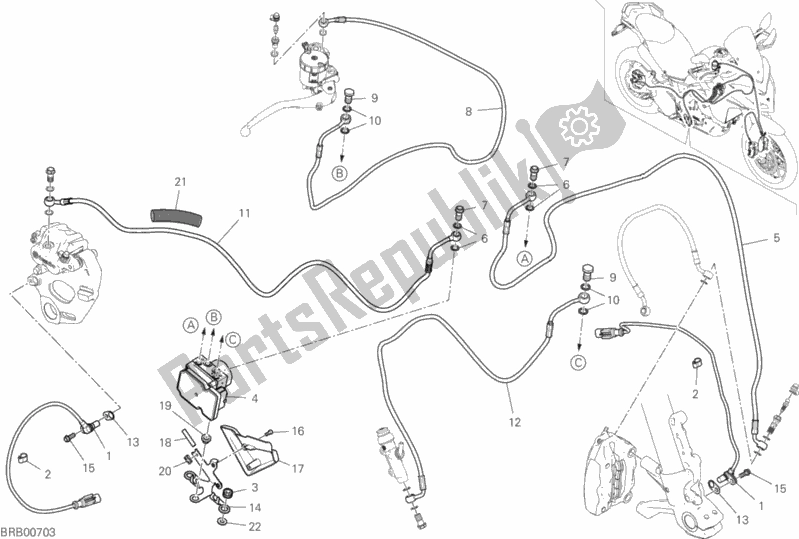 Todas las partes para Sistema De Frenos Abs de Ducati Multistrada 950 2020