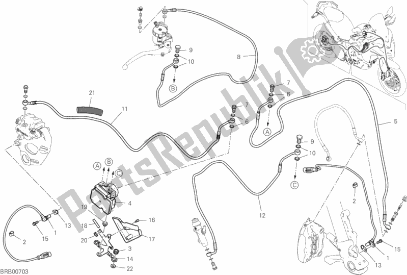 Todas las partes para Sistema De Frenos Abs de Ducati Multistrada 950 2020