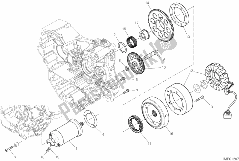 Todas las partes para Arranque Eléctrico Y Encendido de Ducati Multistrada 950 2020