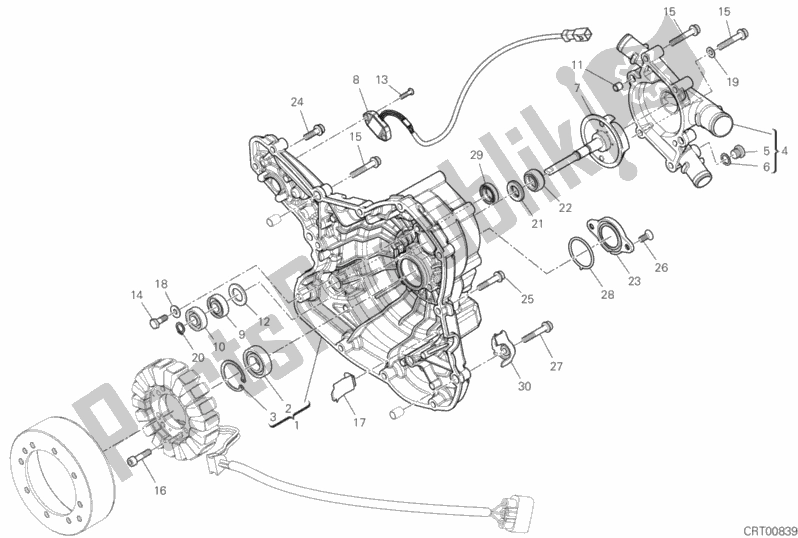 Toutes les pièces pour le Couvercle De Générateur du Ducati Multistrada 950 2020