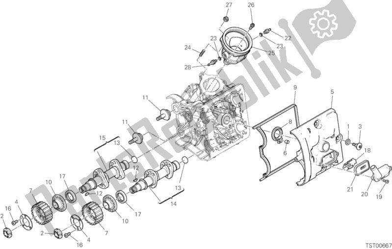 Todas las partes para Sistema De Sincronización De Cabezal Horizontal de Ducati Multistrada 950 2020
