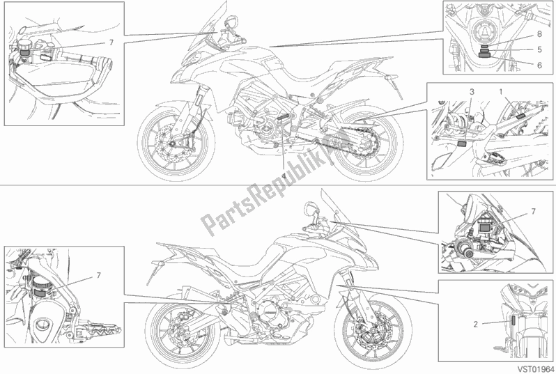 All parts for the Label, Warning of the Ducati Multistrada 950 2020