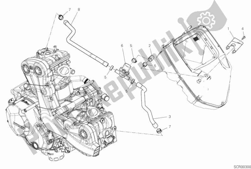 Alle onderdelen voor de Secundaire Luchtsysteem van de Ducati Multistrada 950 2020