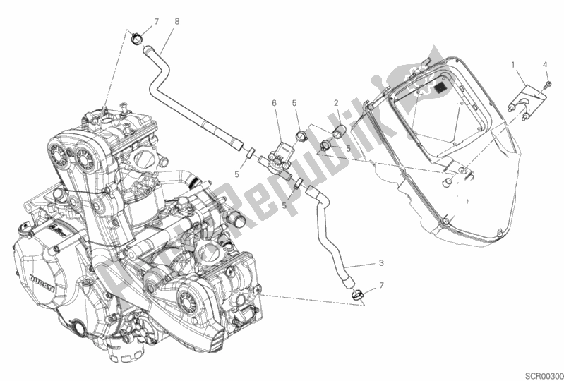 Tutte le parti per il Sistema Di Aria Secondaria del Ducati Multistrada 950 2020