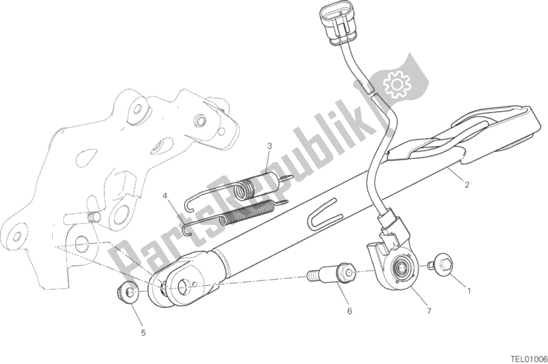 Wszystkie części do Stoisko Z Boku Ducati Multistrada 950 2020