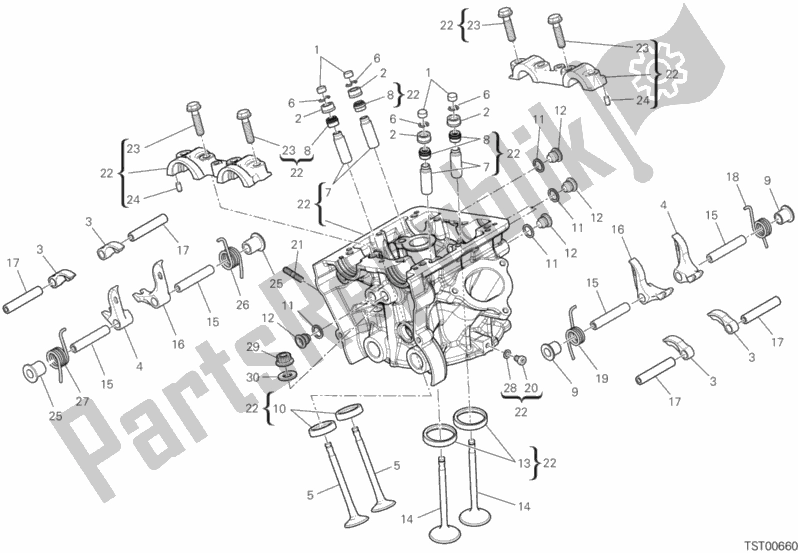 Tutte le parti per il Testata Verticale del Ducati Multistrada 950 2020