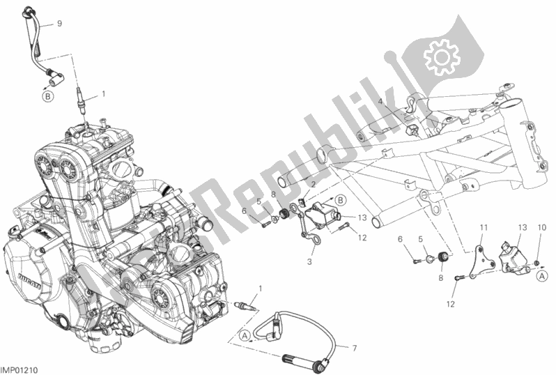 Toutes les pièces pour le Faisceau De Câbles (bobine) du Ducati Multistrada 950 2020