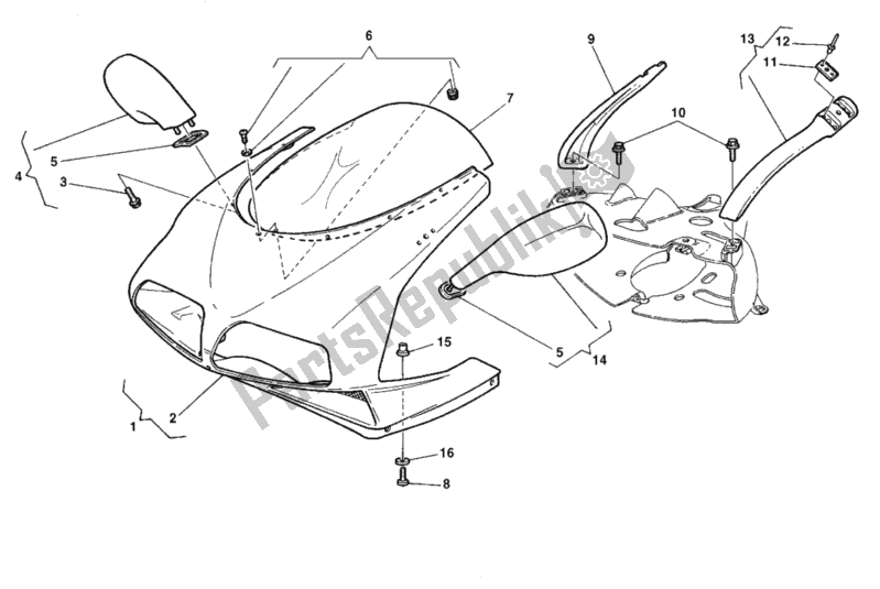 Todas las partes para Cubierta de Ducati Superbike 996 1999