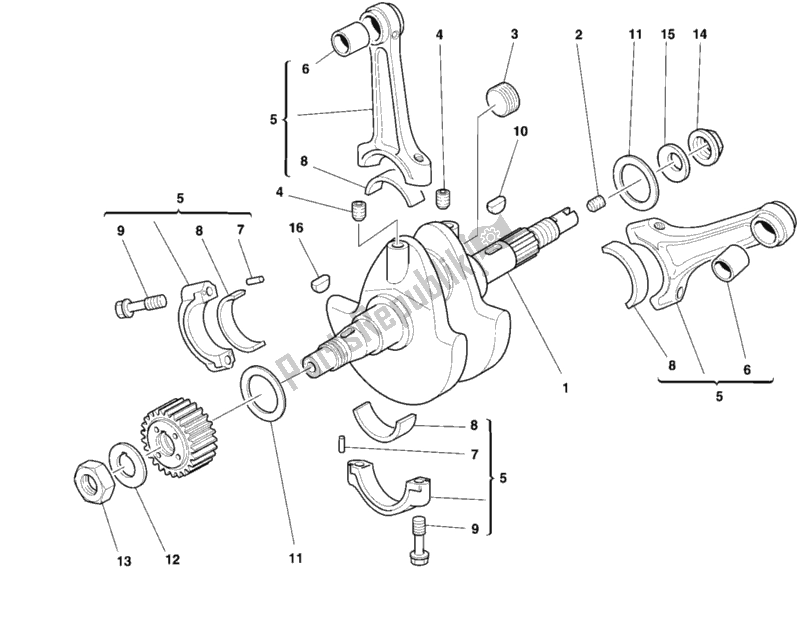 Todas las partes para Cigüeñal de Ducati Superbike 996 1999