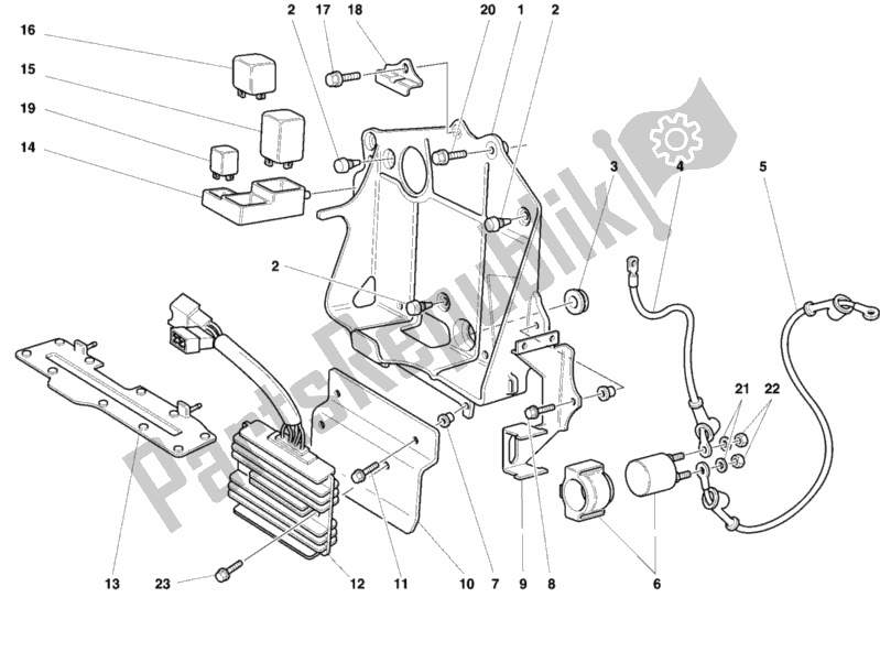 Alle onderdelen voor de Elektrische Toestellen van de Ducati Superbike 996 1999