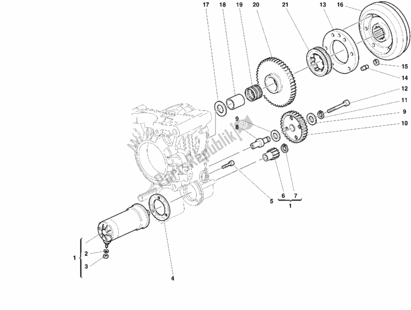 Alle onderdelen voor de Generator - Startmotor van de Ducati Superbike 996 1999
