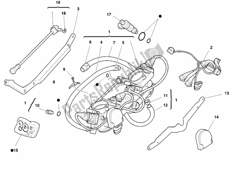 Todas las partes para Cuerpo Del Acelerador de Ducati Superbike 996 1999