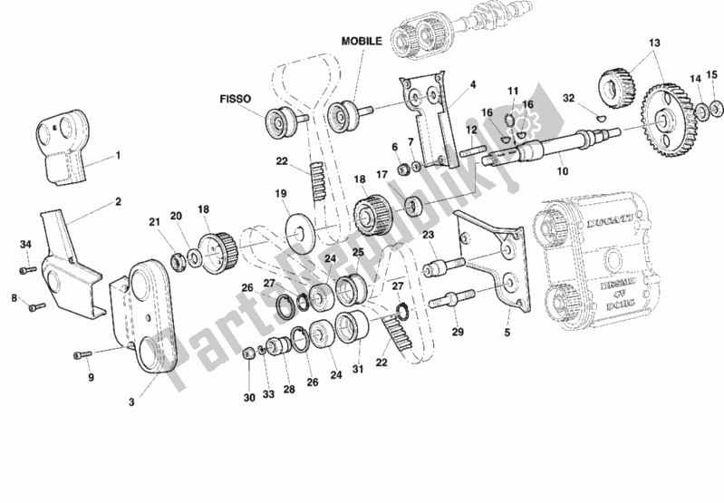 Tutte le parti per il Cinghia Di Distribuzione del Ducati Superbike 996 1999