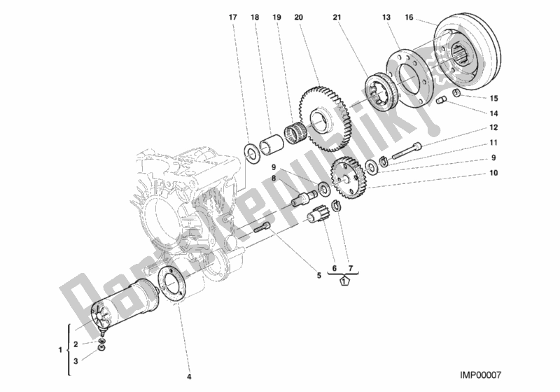 Tutte le parti per il Generatore - Motore Di Avviamento del Ducati Superbike 996 2000