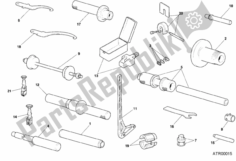 Todas as partes de Ferramentas De Serviço De Oficina, Quadro do Ducati Superbike 996 2000