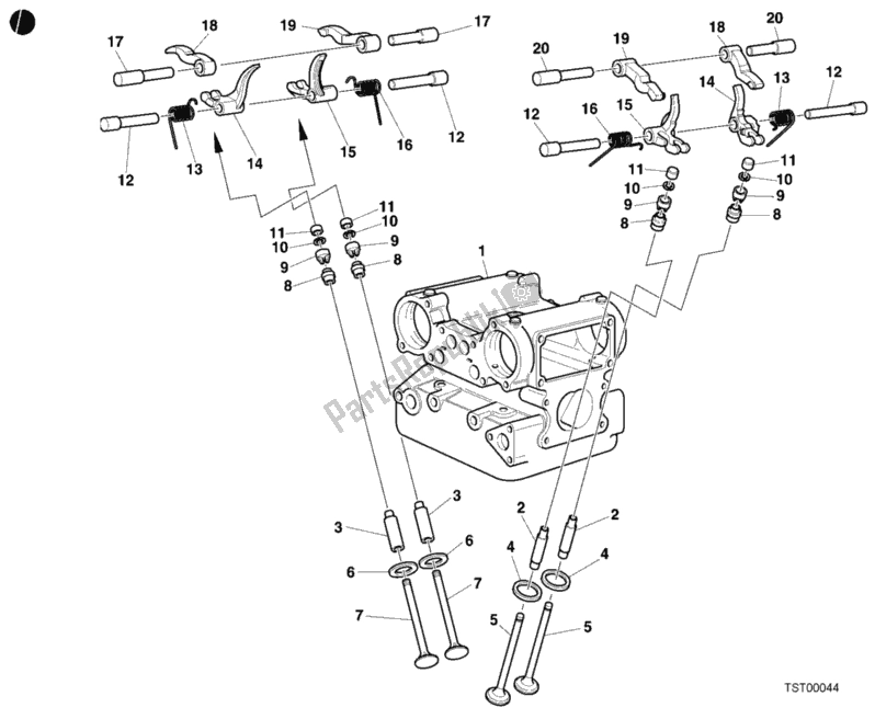 Tutte le parti per il 013 - Albero A Camme del Ducati Superbike 996 2001