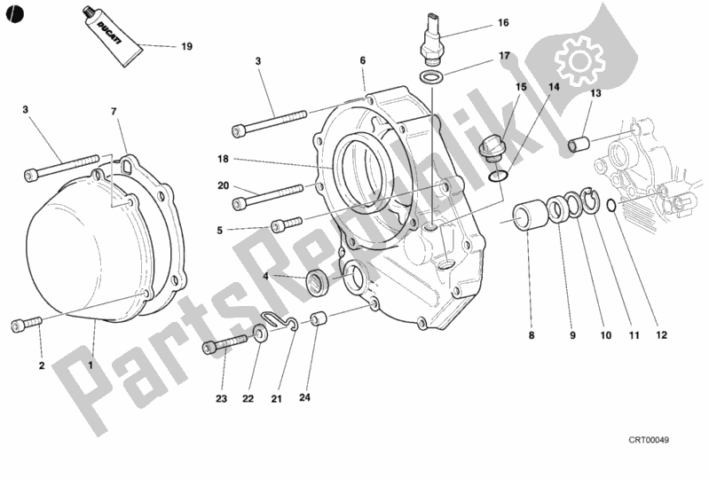 Todas las partes para Tapa Del Embrague de Ducati Superbike 996 2001