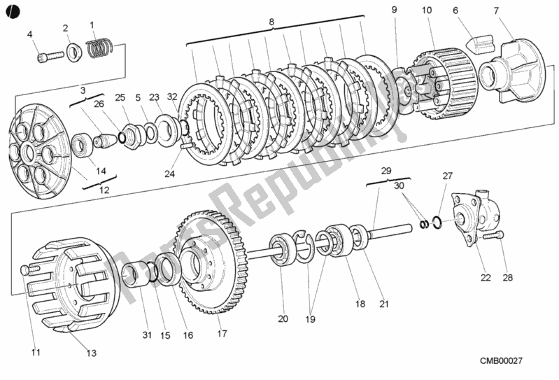 Tutte le parti per il Frizione del Ducati Superbike 996 2001