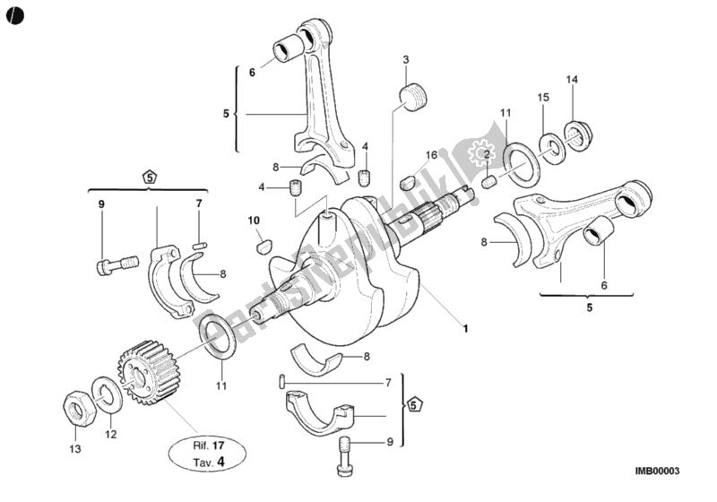 Todas las partes para Cigüeñal de Ducati Superbike 996 2001