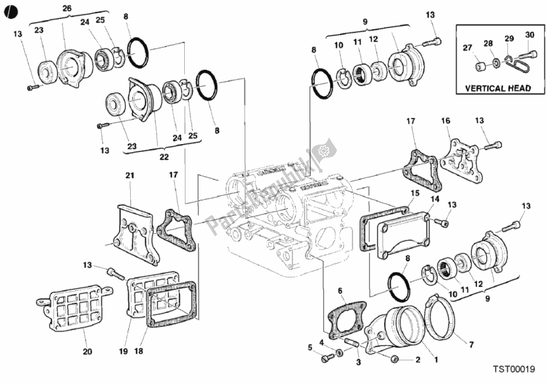 Tutte le parti per il Collettore Di Aspirazione del Ducati Superbike 996 2001