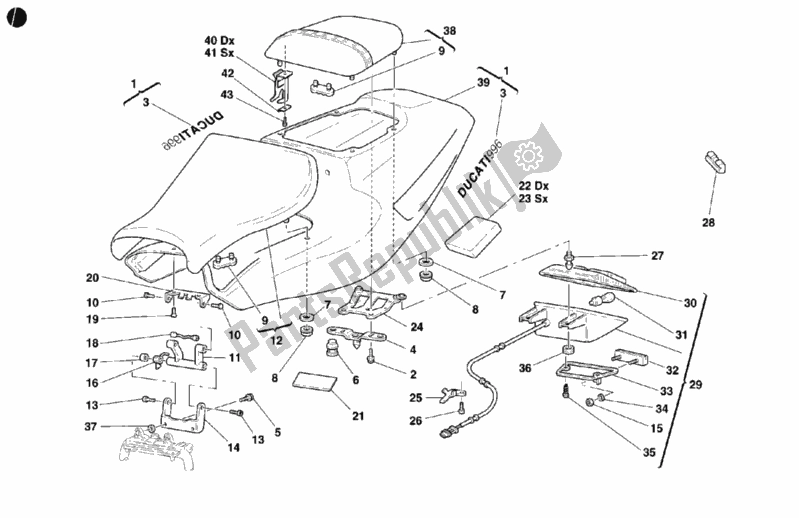 Todas las partes para Asiento Biposto de Ducati Superbike 996 2001