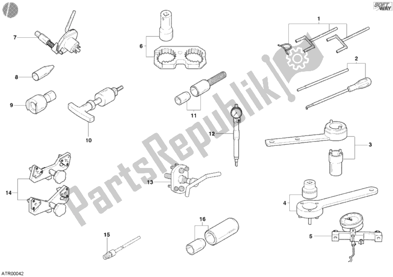 All parts for the 01a - Workshop Service Tools, Engine of the Ducati Superbike 998 2002