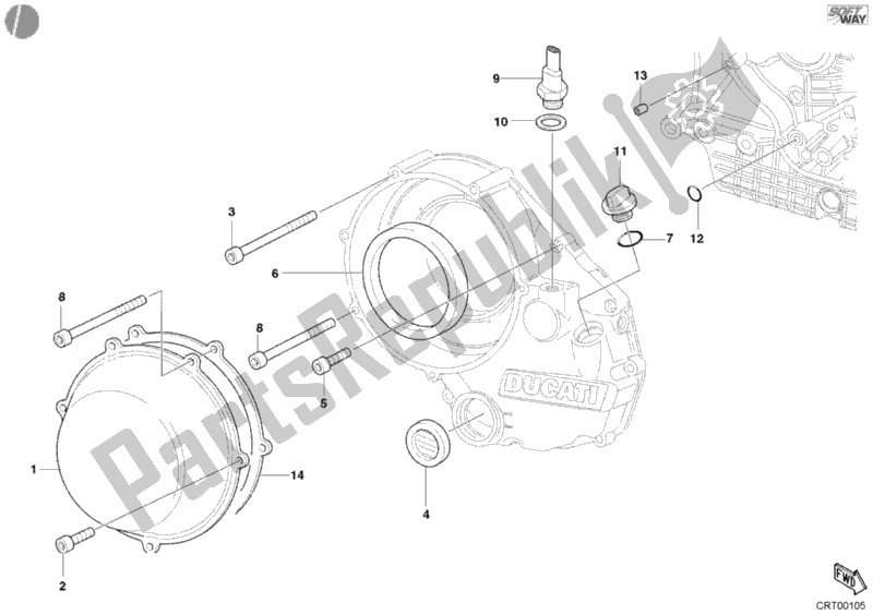 Todas las partes para Cubierta De Embrague, Exterior de Ducati Superbike 998 2002