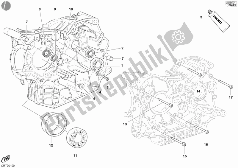 Tutte le parti per il Cuscinetti Del Basamento del Ducati Superbike 998 2002